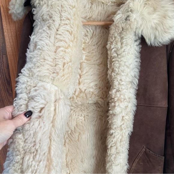 Gorgeous Vintage 70s Afghan Penny Lane Suede and Shearling Sheepskin Coat - Picture 5 of 12